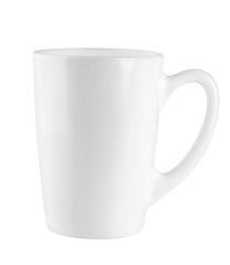 Cup white isolated