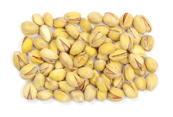 pistachios on white