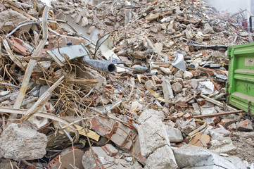 Demolition of an old block of flats.
