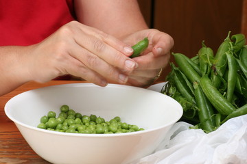 Shelling Pea Pods