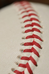 Fototapeta na wymiar Close Up Vertical of New Baseball