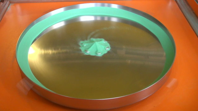 The sand in the centrifuge