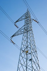 elettric pylons truss in a sky