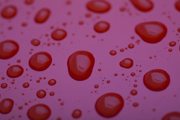 red water drops