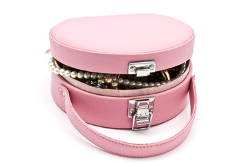Pink jewelry box