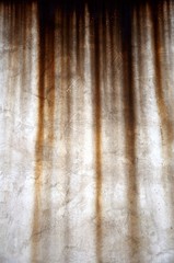 Traces of rust on the wall