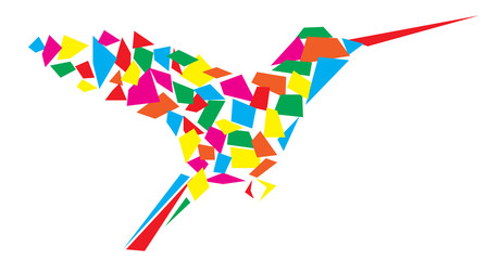 Naklejka premium Colorful Hummingbird