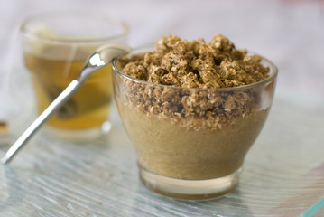 Crumble à la rhubarbe - régime dukan
