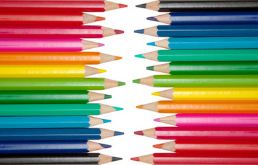 Fototapeta premium Color Pencils on a white background