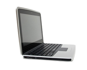 Single netbook (laptop) on a white background