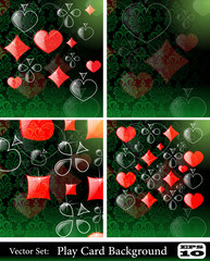 the vector abstract play card background set