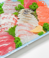 Mixed sashimi, raw fish