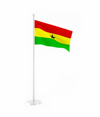 3D flag of Ghana