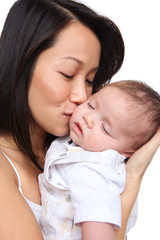 Mother Holding Young Son