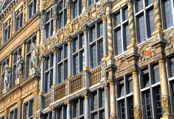 Fototapeta premium Medieval architecture of Grand place in Brussels