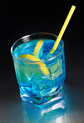 Cocktail on metallic table