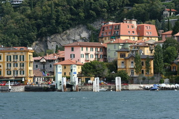 Ferrystop on Varenna on Lake Como in Italy