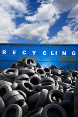 Recycling container and tires, ecology business