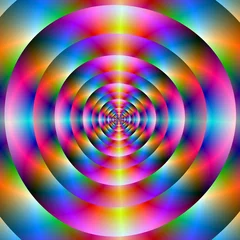 Acrylic prints Psychedelic Psychedelic Concentric Rings