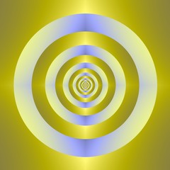 Blue and yellow target