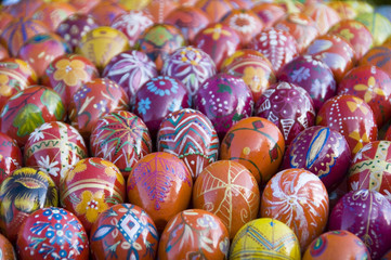 Fototapeta na wymiar Festive Easter eggs,
