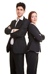 Portrait von zwei Auszubildenden