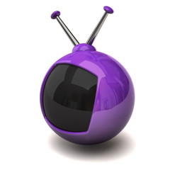 Purple retro tv