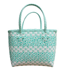 Plastic weave basket