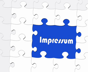 Fototapeta premium Impressum Puzzle