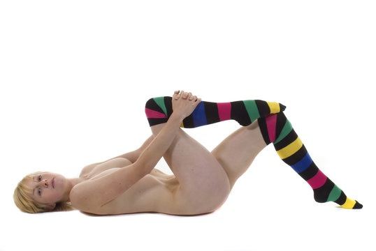 Laura in Stripy Socks