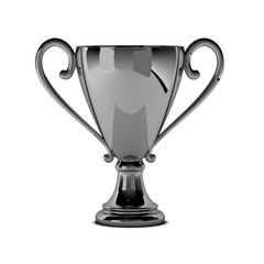 3d render of chrome cup