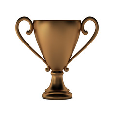 3d render of bronze cup