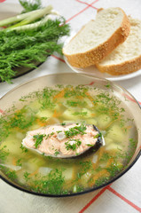 Ear of trout with herbs