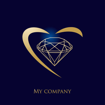 logo entreprise, logo diamant, bijouterie