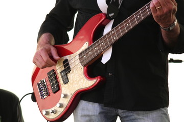 Fototapeta na wymiar Guitarrista tocando la guitarra