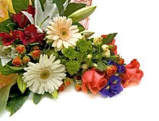 bouquet of flowers on a white background