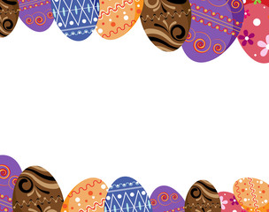 Eggs with original  retro ornament