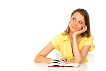 Girl reading book