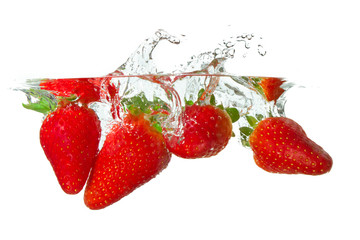 strawberry in the water