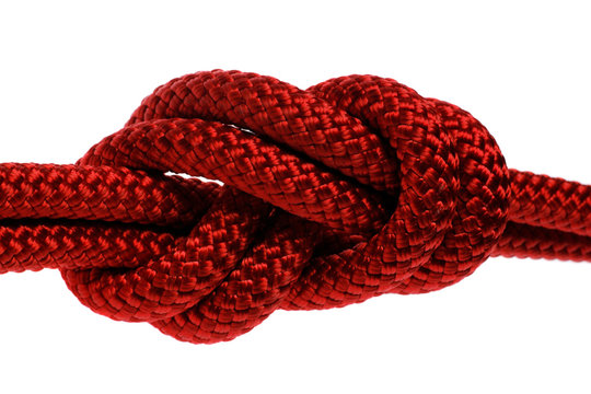 Red Rope With Knot Stock Photo - Download Image Now - Rope, Tied