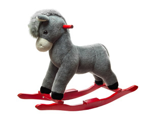 Plush rocking toy donkey