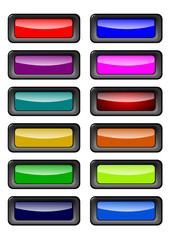 Vector set colored buttons