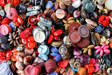 Assorted buttons background