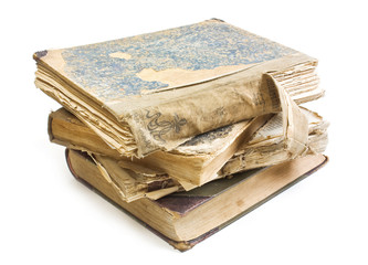 An old book with a crumpled sheet