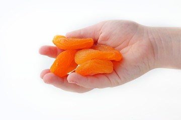 Healthy food. Dried apricots