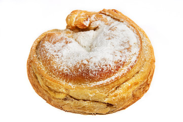 Cake with icing sugar isolated