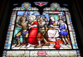 La passion du Christ, vitrail de l'église Saint-Eugène-Sainte-Cécile à Paris