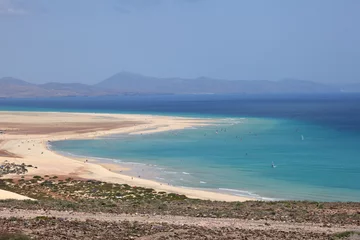 Cercles muraux Plage de Sotavento, Fuerteventura, Îles Canaries Playa de Sotavento on Canary Island Fuerteventura