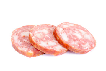 Sausage isolated on white background