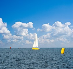 sailing in a sea